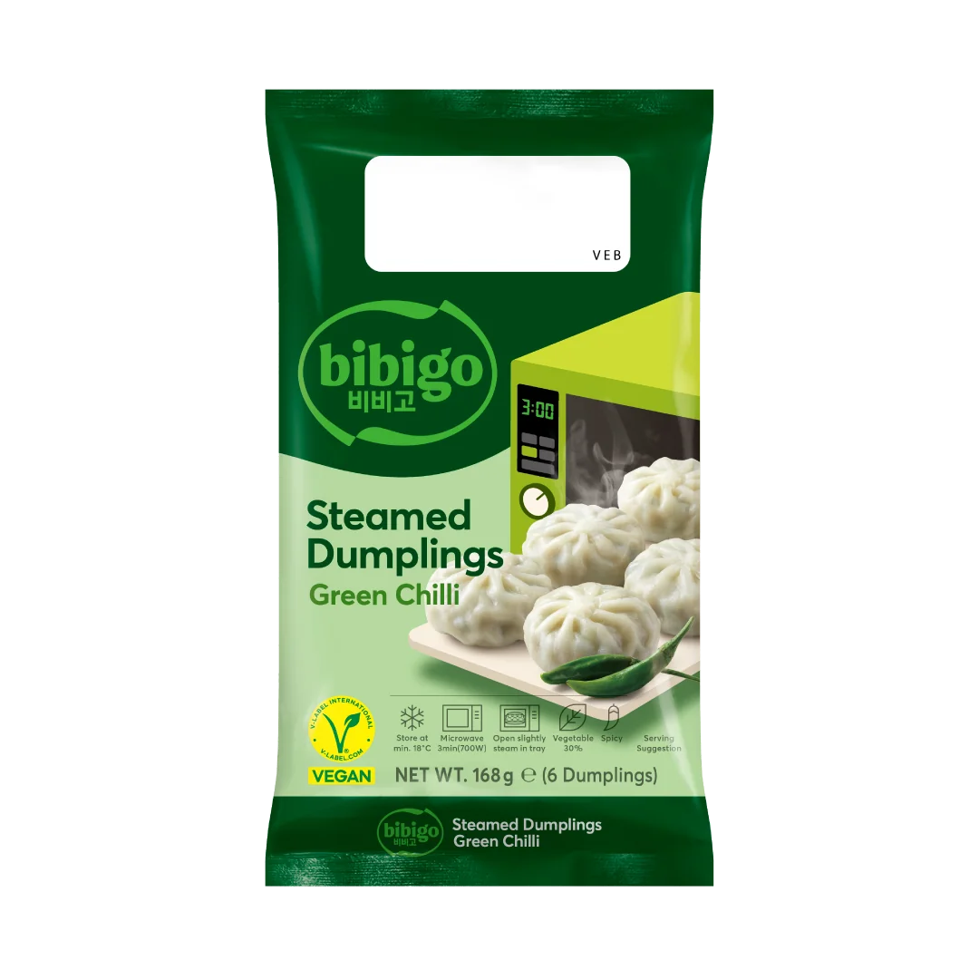 BIBIGO Vegan Scharfe Paprika Dumpling, gedämpft 168g