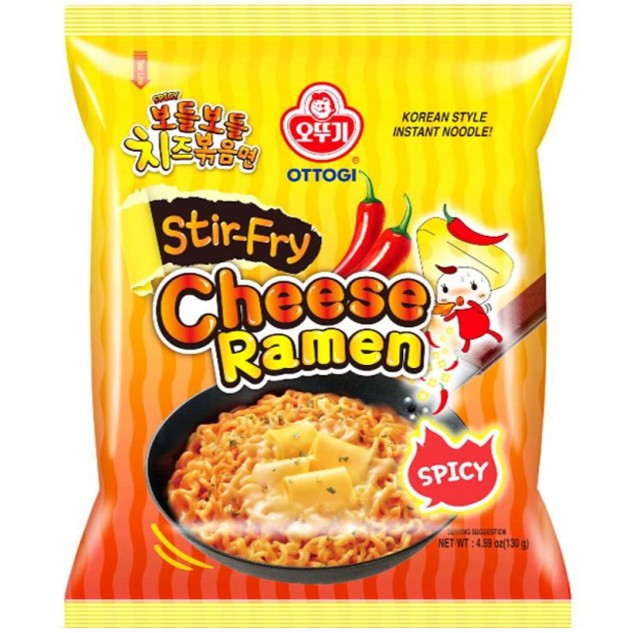 OTTOGI Bodle Bodle Käse Ramen, gebraten Scharf 130g