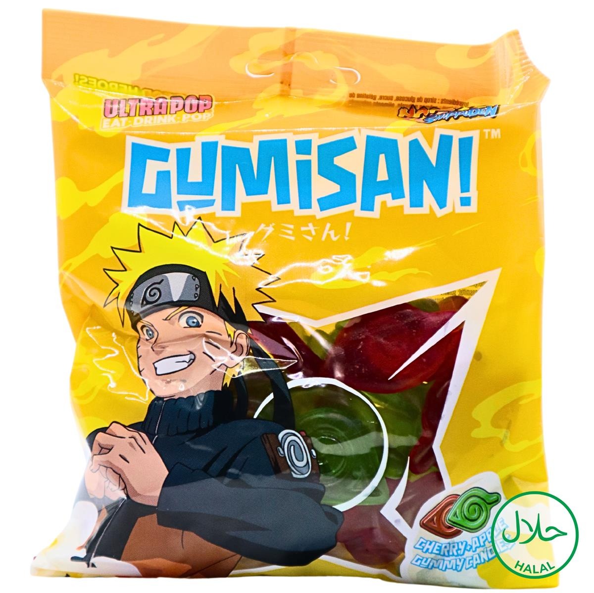 GUMISAN Naruto,Fruchtgummi mit Kirsch-u. Apfelgeschmack 180g