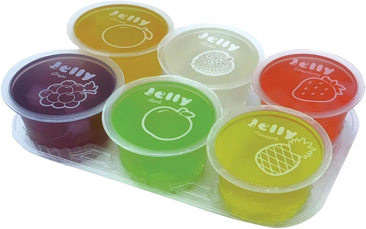 NANACO Jelly Mix mit Kokosnuss aus mit Apfel-, Weintrauben-, Litschi-, Orangen-, Ananas- und Erdbeergeschmack 648g