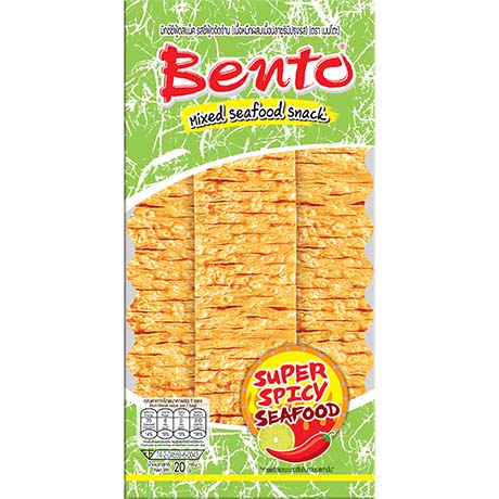 BENTO Super Spicy Seafood Tintenfisch Snack 20g