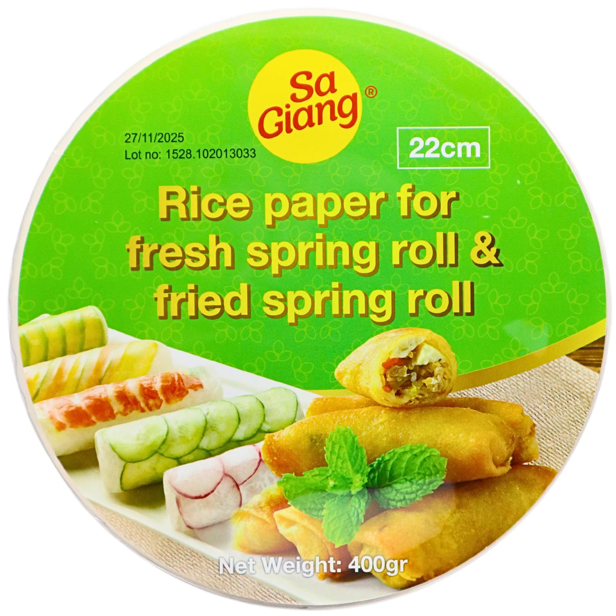 Sa Giang Reispapier 22cm, rund 400g