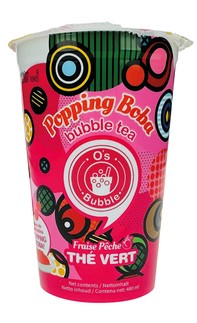 O's bubble Instant Boba Erdbeere & Pfirsch 350ml
