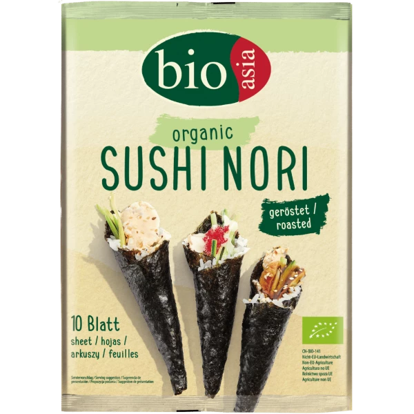 BIOASIA Bio Seetang, geröstet, für Sushi CN-Bio-141,Sushi Nori CN-BIO-141, 25g