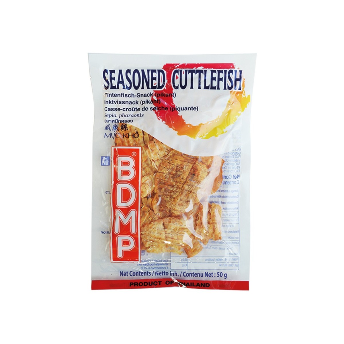 BDMP Fischsnacks Tintenfisch. scharf 50g