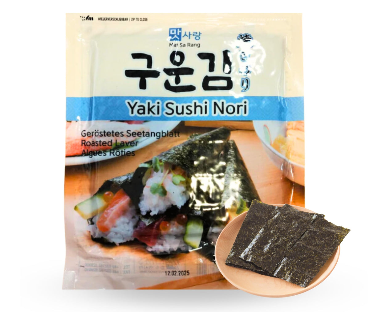 MATSARANG Gerösteter Seetang für Sushi & Kimbab 115g (50 Blätter)