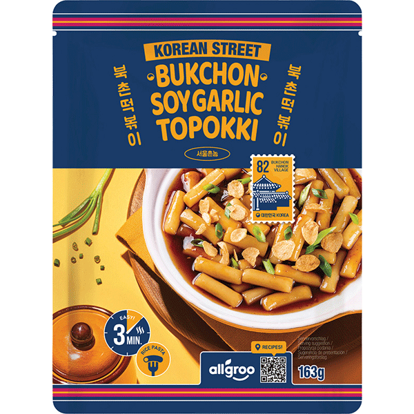 KOREAN STREET Bukchon Tteokbokki Sojasoße & Knoblauch 163g
