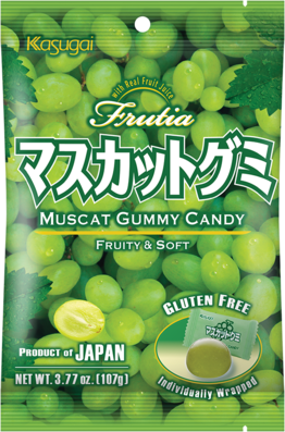 KASUGAI Fruchtgummi mit grüne Traubegeschmack 107g