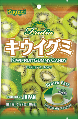 KASUGAI Fruchtgummi mit Kiwigeschmack 107g