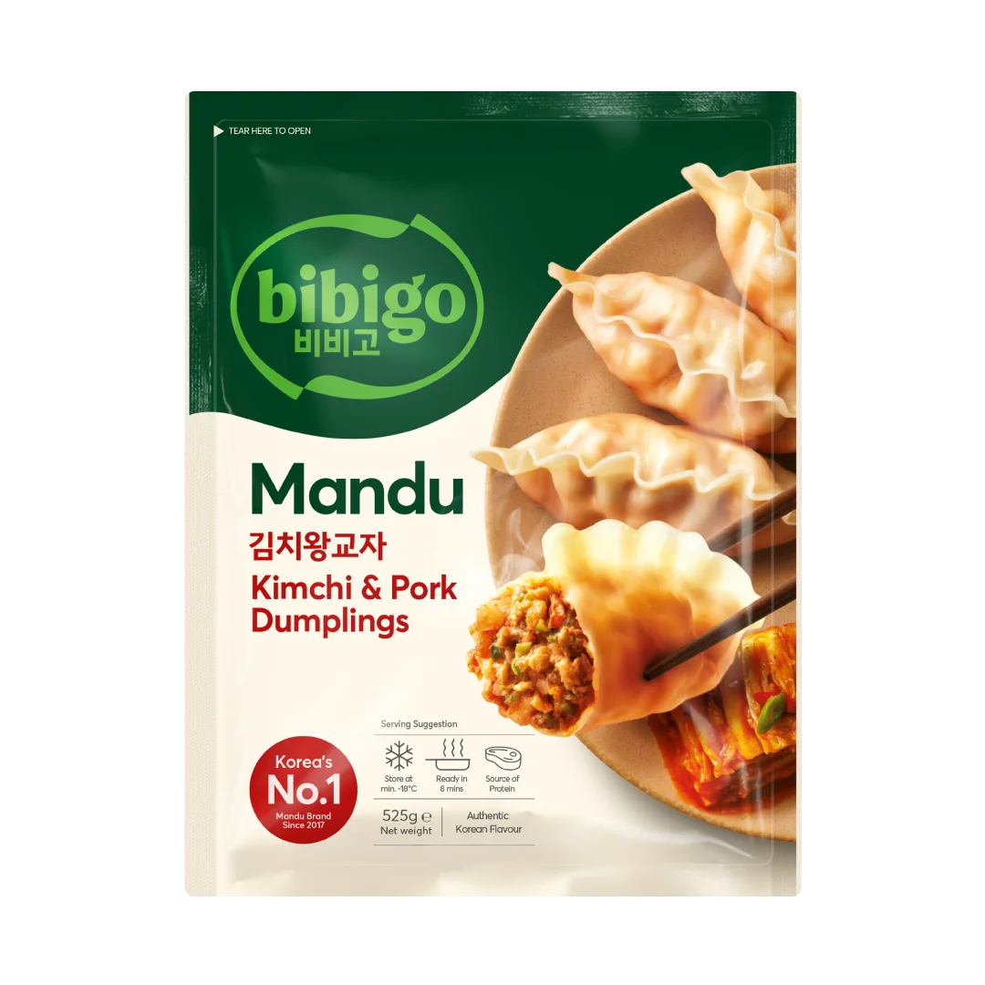 BIBIGO Kimchi & Schweinefleisch Gyoza Mandu 525g
