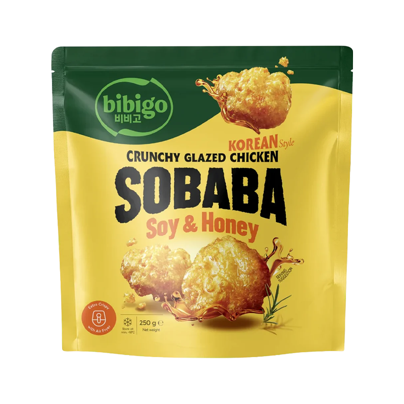 BIBIGO Crunchy Hühnerfleisch, Soja & Honig Sauce 250g (Sobaba)