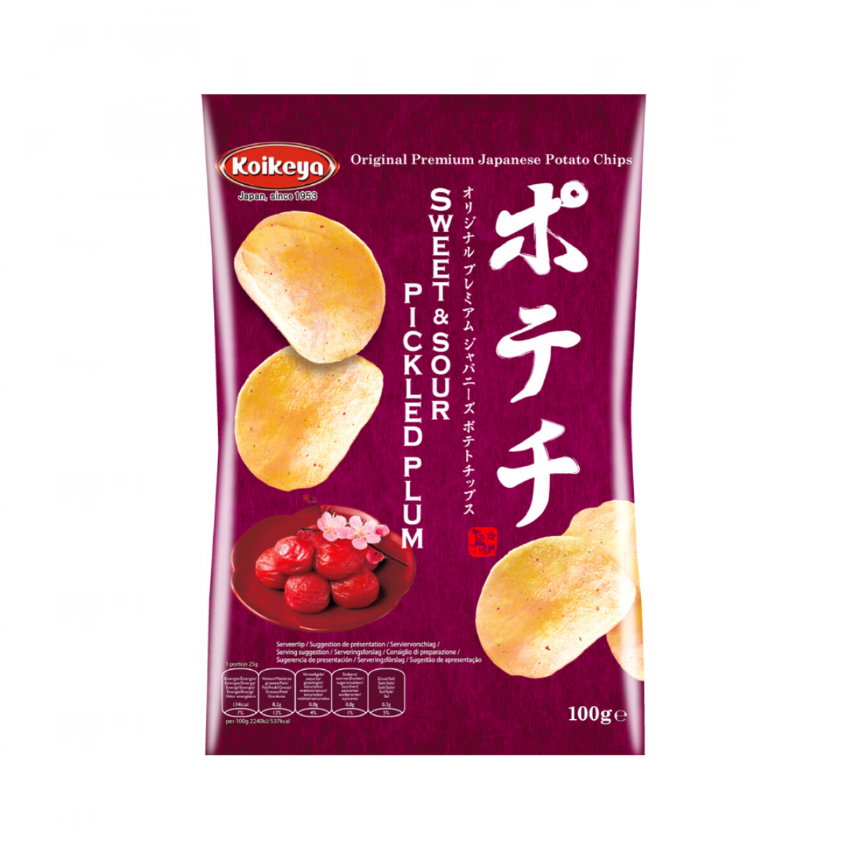 KOIKEYA Kartoffelchips SWEET & SOUR Pickled Plum100g