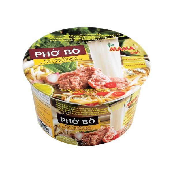 MAMA Instantreisnudeln Pho Bo Schüssel 65g