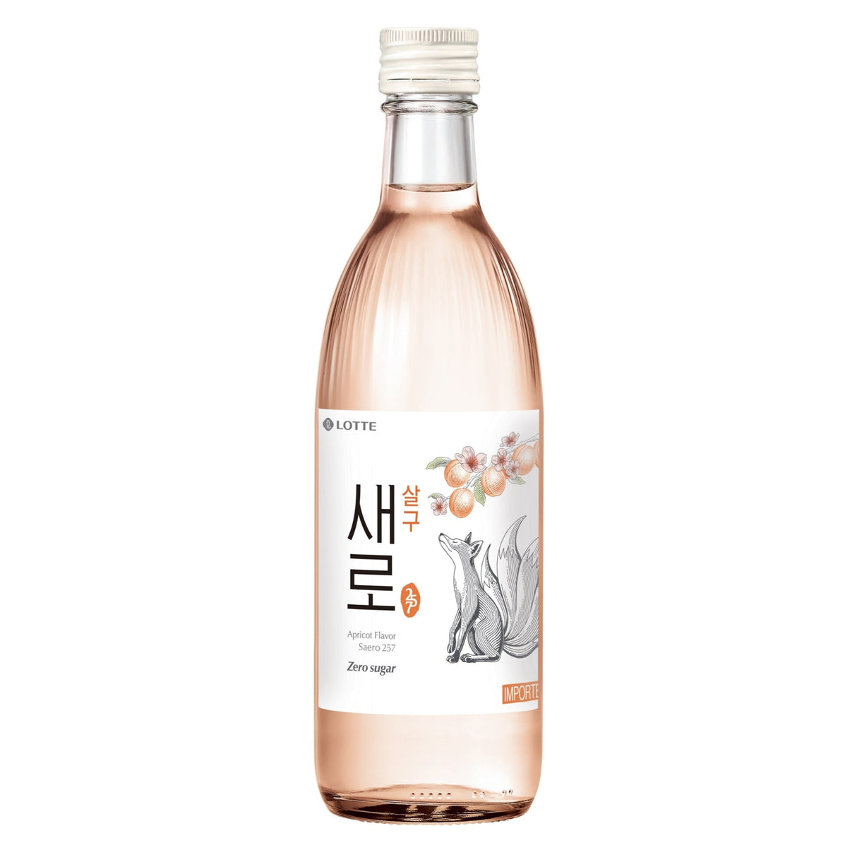 LOTTE Saero Soju Zero Sugar, Aprikose 12% 375ml
