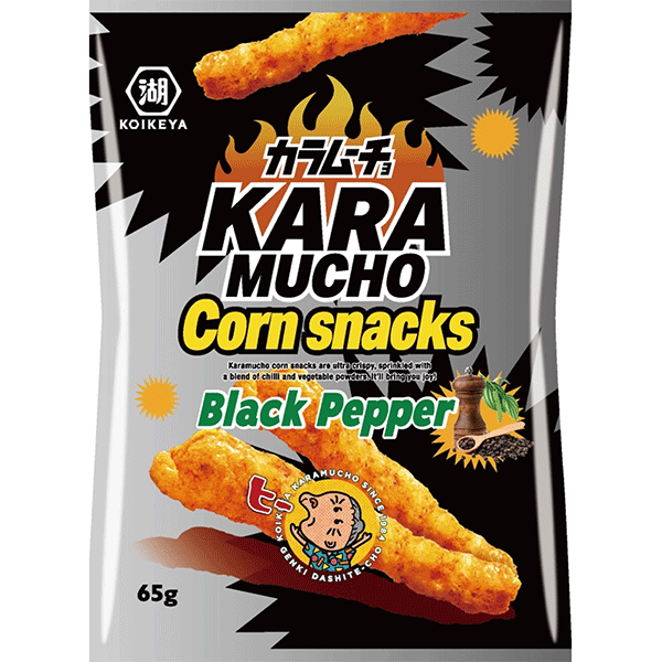 KOIKEYA KARAMUCHO Maissnacks Schwarzer Pfeffer 65g