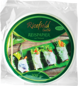 RICEFIELD Reispapier rund, 22 cm, 300g