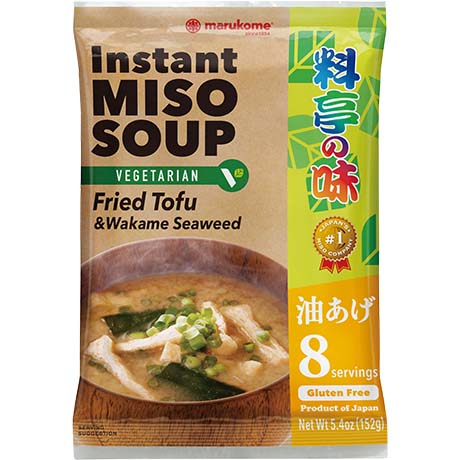 MARUKOME Vegan Misosuppe mit Gebratenem Tofu & Wakame, glutenfrei 152g