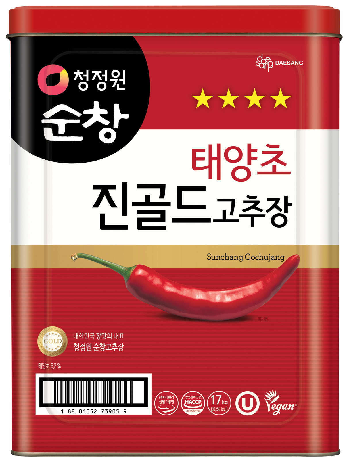 Chung Jung One Koreanische Chilipaste Jin Gold Gochujang, Scharf 17kg
