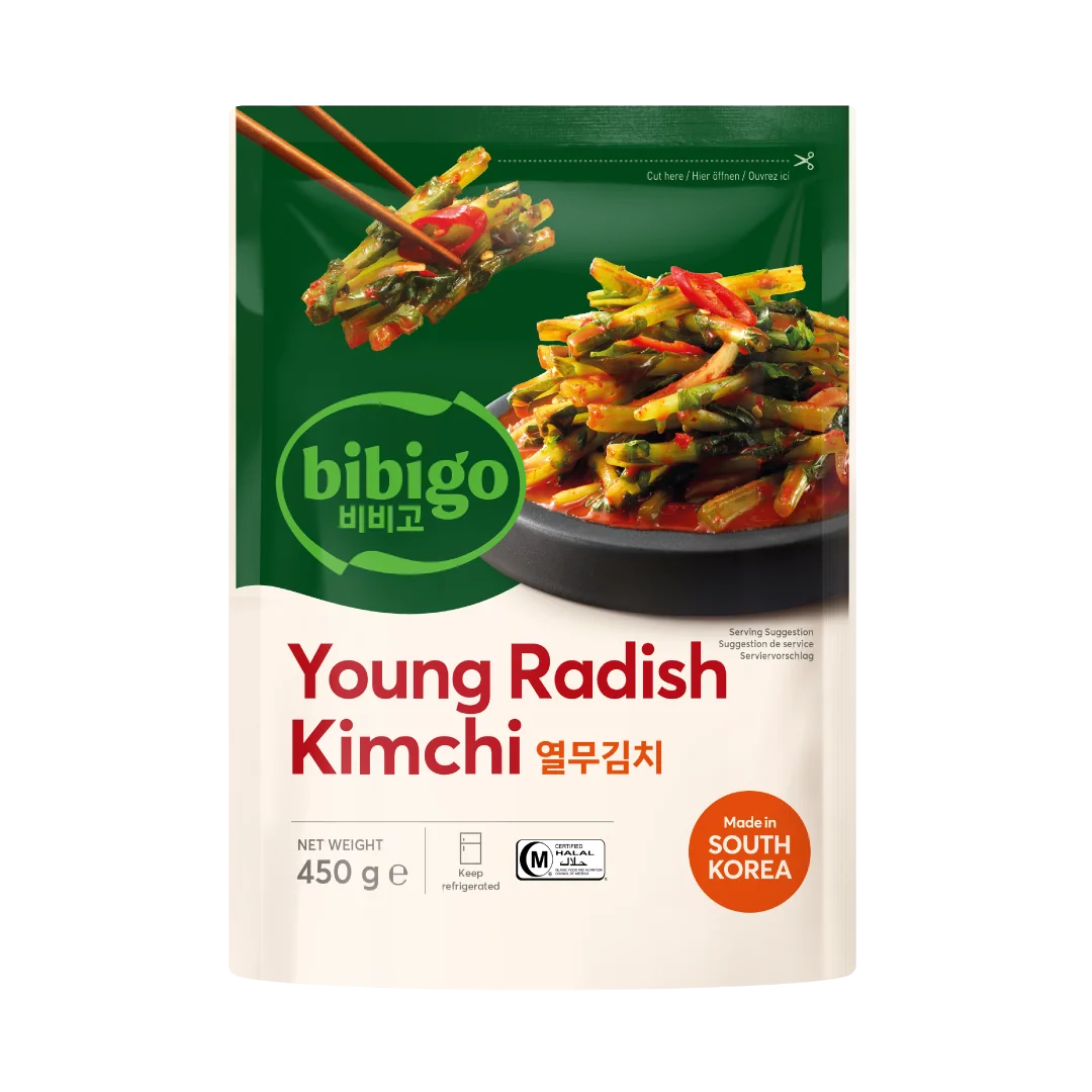 BIBIGO Junge Rettich Kimchi, Yeolmu 450g (HALAL)