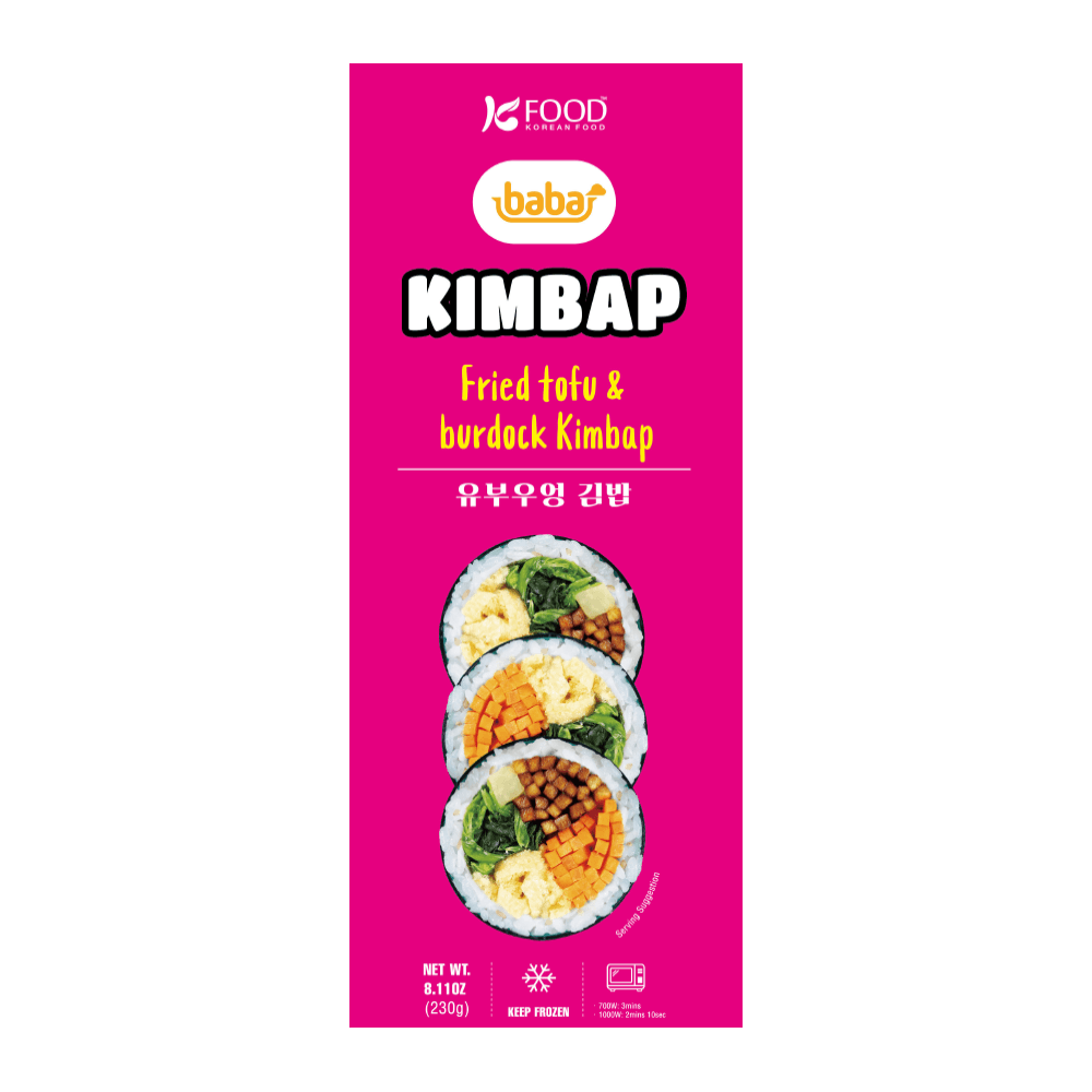 BABA Kimbap Frittierter Tofu & Burdock-Wurzel Kimbap 230g