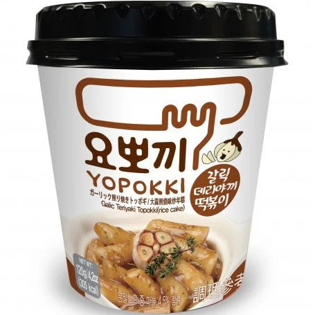 YPFOOD YOPOKKI Instant Tteokbokki Knoblauch & Teriyaki, Cup 120g