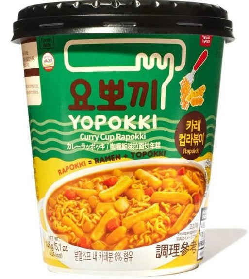 YPFOOD YOPOKKI Instant Tteokbokki & Nudeln Curry, Cup 145g