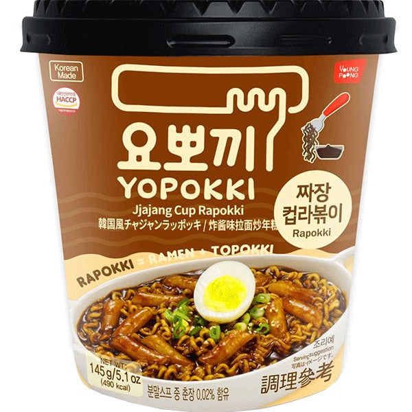 YPFOOD YOPOKKI Instant Tteokbokki & Nudeln Jjiajang, Cup 145g