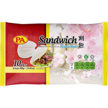 PA Sandwich Buns 10 STK 450 G (Bao Bun)