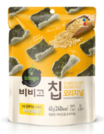 BIBIGO Seetang Snack Gim fritiert Original, Gimbugak 40g