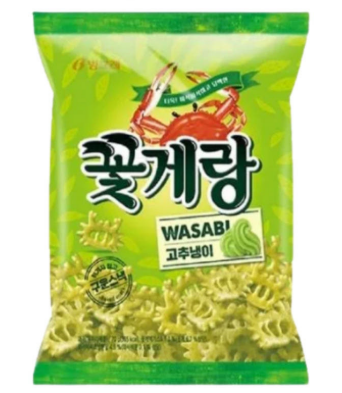 BINGGRAE Kkotgaerang Wasabi (Gebackener Krabben-Snack mit prickelnder Wasabi-Schärfe) 70g