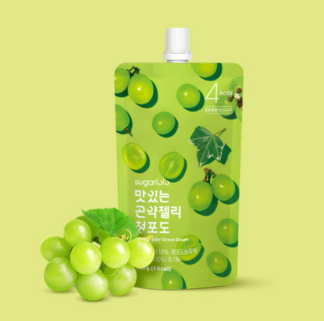 SUGARLOLO Leckeres Konjac Jelly Grüne Traube (10 x 150g) – Der erfrischende Diät-Snack