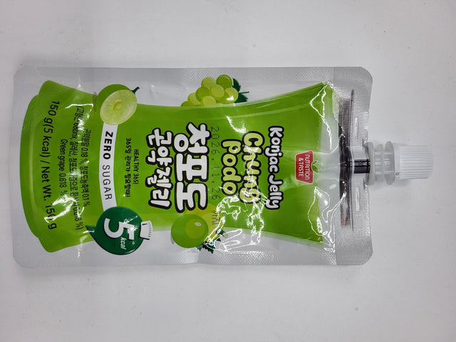 Boram bio Konjak Gelee Getränk in Pouch mit grüne Traubengeschmack und Süssungsmittel 150ml