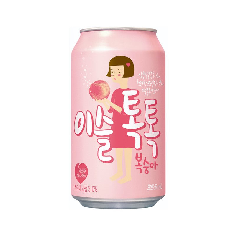 JINRO Isul Toktok Pfirsich Sprudelgetränk 3% 355ml