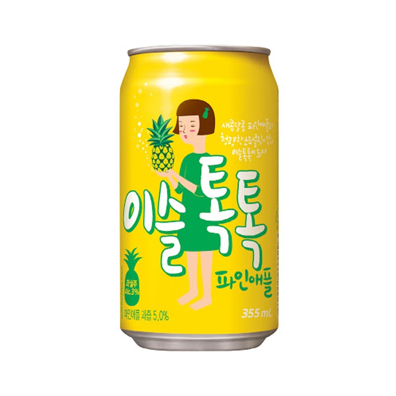 JINRO Isul Toktok Ananas Sprudelgetränk 3% 355ml