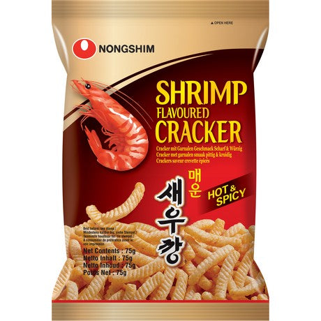 NONGSHIM Kräcker mit Garnelen Geschmack Scharf 75g