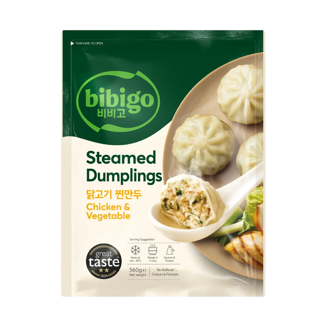 BIBIGO Hühnchen & Gemüse Dumpling, gedämpft 560g