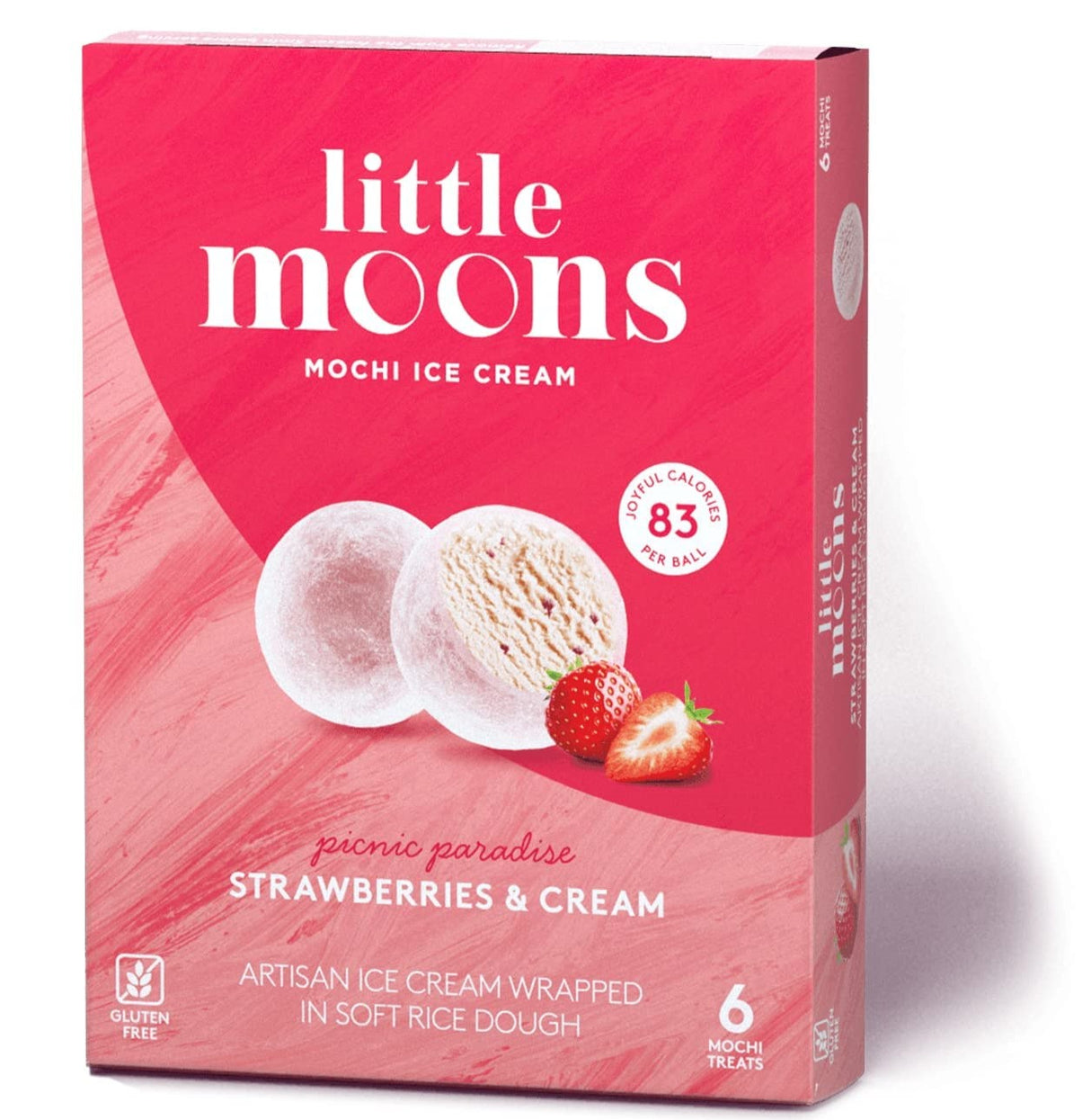 LITTLE MOONS Eis Mochi, Erdbeer & Sahne 192g