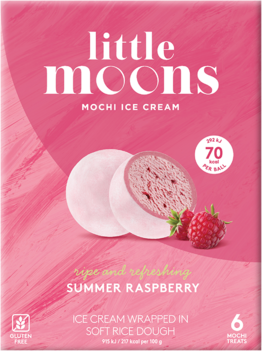 LITTLE MOONS Eis Mochi, Himbeer 192g