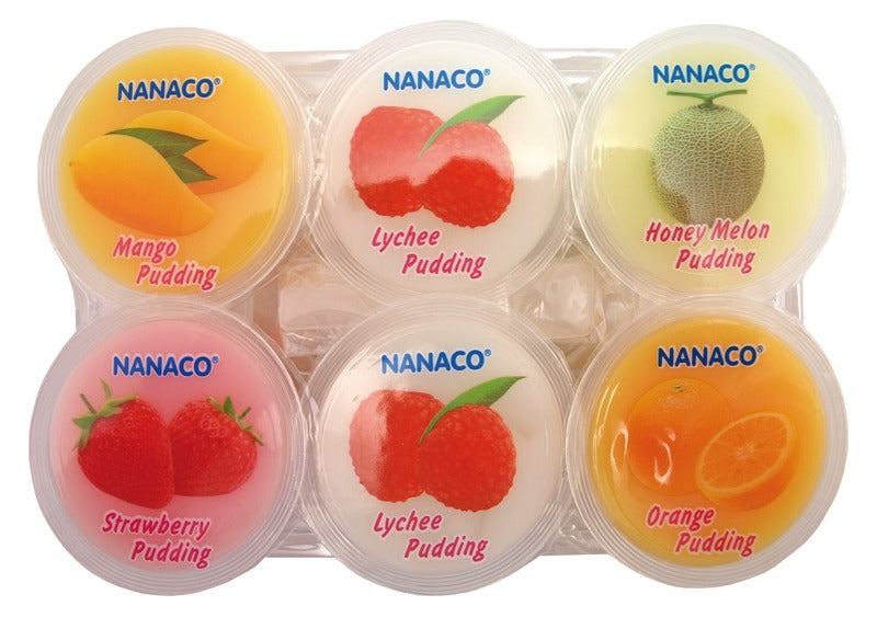 NANACO Puddingmix aus Litschi, Mango, Honigmelone, Orange, Erdbeere 480g