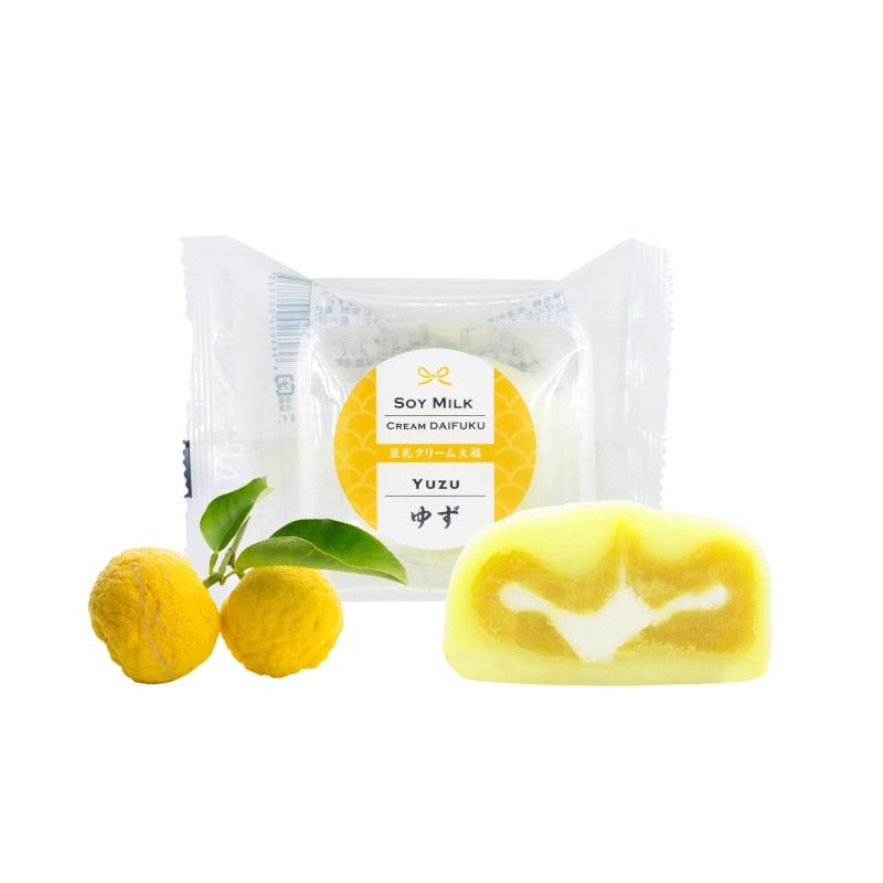 MINATO Mochi Reiskuchen mit Sojamilch Yuzu(Zitrone) Creme Geschmack 60g