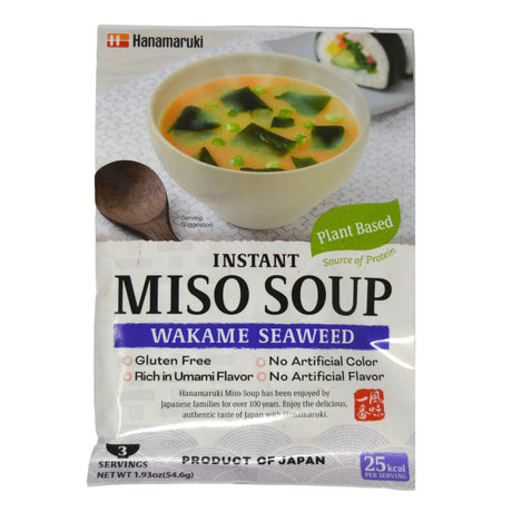 HANAMARUKI Vegan Instant Misosuppe Wakame 54.9g