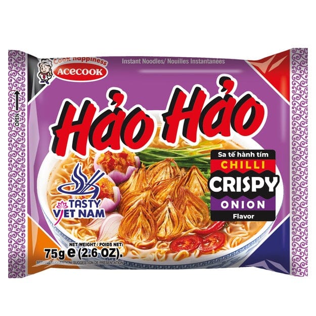 ACECOOK 라면 , 매콤한 튀긴 양파 맛 75g
