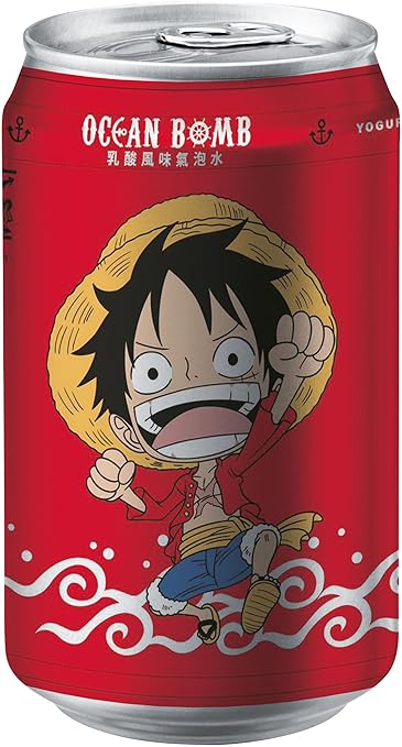 OCEAN BOMB Erfrischungsgetränk, One Piece, Joghurt Luffy mit Pfand 330ml