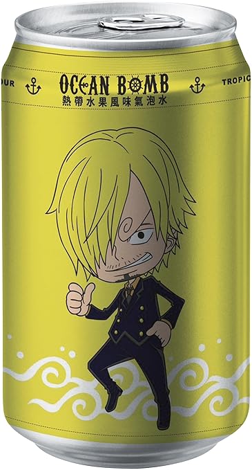 OCEAN BOMB Erfrischungsgetränk, One Piece, Tropische Früchte Sanji mit Pfand 330ml