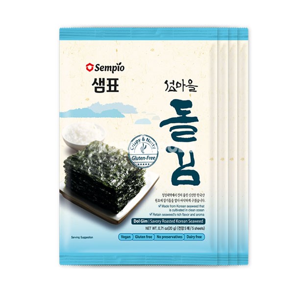 SEMPIO Gerösteter Seetang Dol Gim 80g (20g x 4)