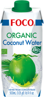 FOCO Bio Kokosnusswasser, Pur (Kokosnusssaft) 500ml