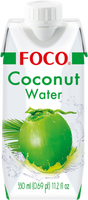 FOCO Kokosnusswasser, Pur 100% natürlich, (Kokosnusssaft) 330ml