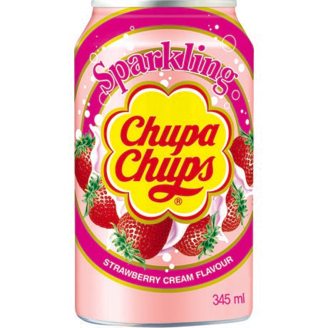 ChupaChups Soda Spritzige Erdbeer & Sahne mit Pfand 345ml