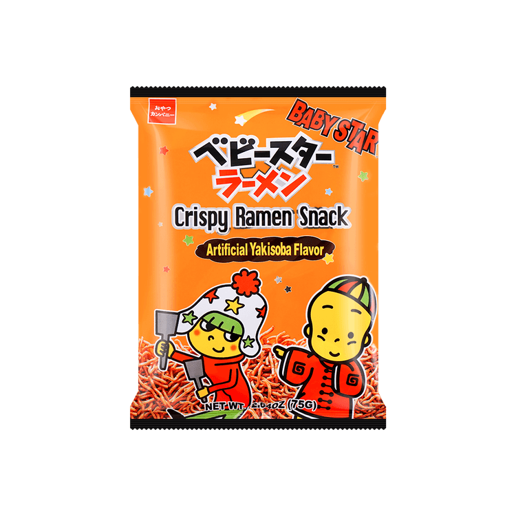 BABY STAR CRISPY RAMEN SNACK YAKISOBA 75g