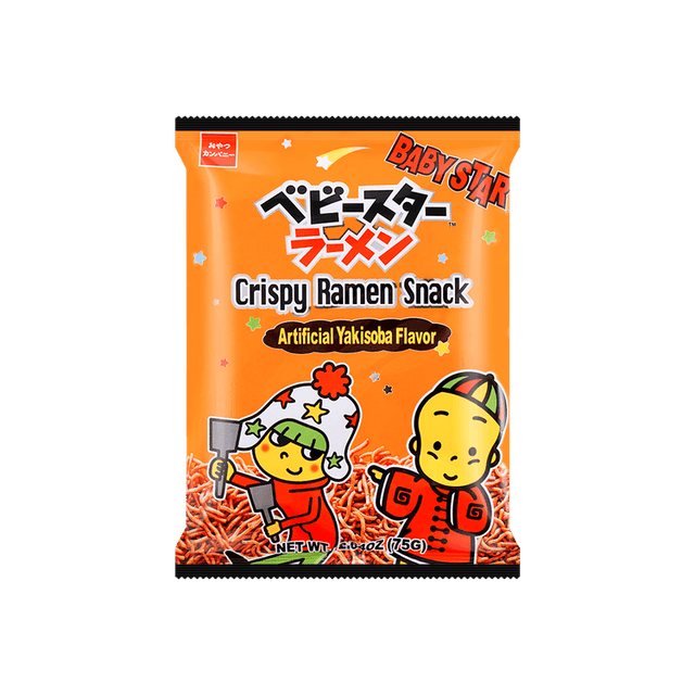 BABY STAR CRISPY RAMEN SNACK YAKISOBA 75g